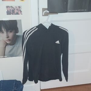 Adidas Black Hoodie with White Accents